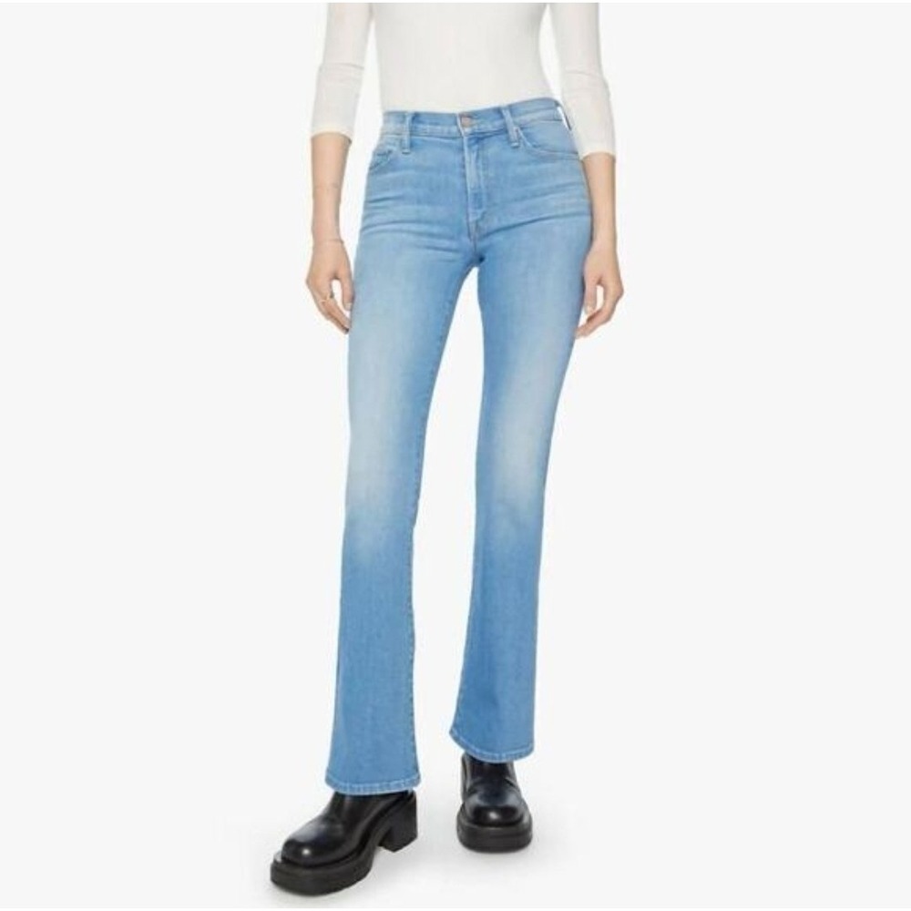 Mother Denim The Outsider Sneak Going‎ Dutch Light Wash Mid Rise Bootcut Sz 33